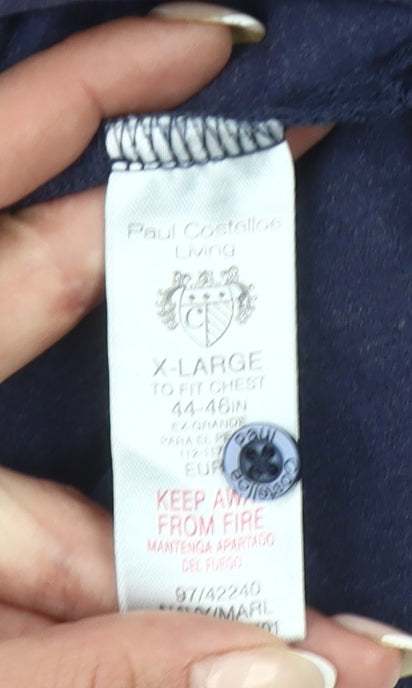 Paul Costelloe Men’s Blue XL Cotton Polo Shirt Short Sleeve