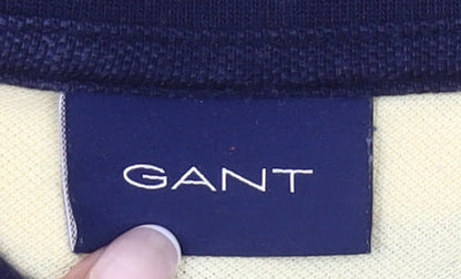 GANT Men’s Multicoloured Striped Polo Shirt XL Cotton Preppy Casual