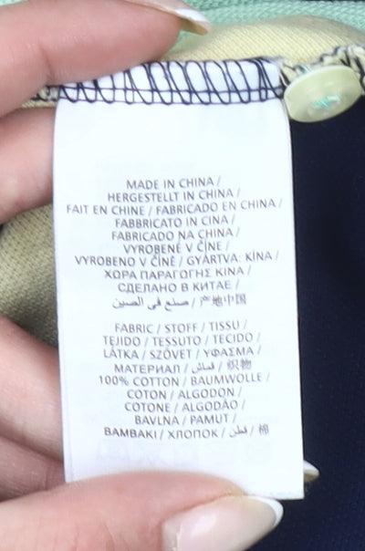 GANT Men’s Multicoloured Striped Polo Shirt XL Cotton Preppy Casual