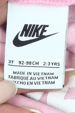 Girls UK Size 2-3 Years Nike Pink Pullover Hoodie