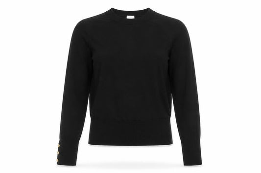 H&M Women's Black Crew Neck Pullover Jumper Size S Long Sleeve