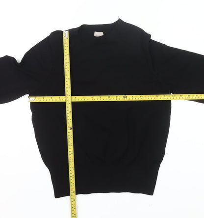 H&M Women's Black Crew Neck Pullover Jumper Size S Long Sleeve
