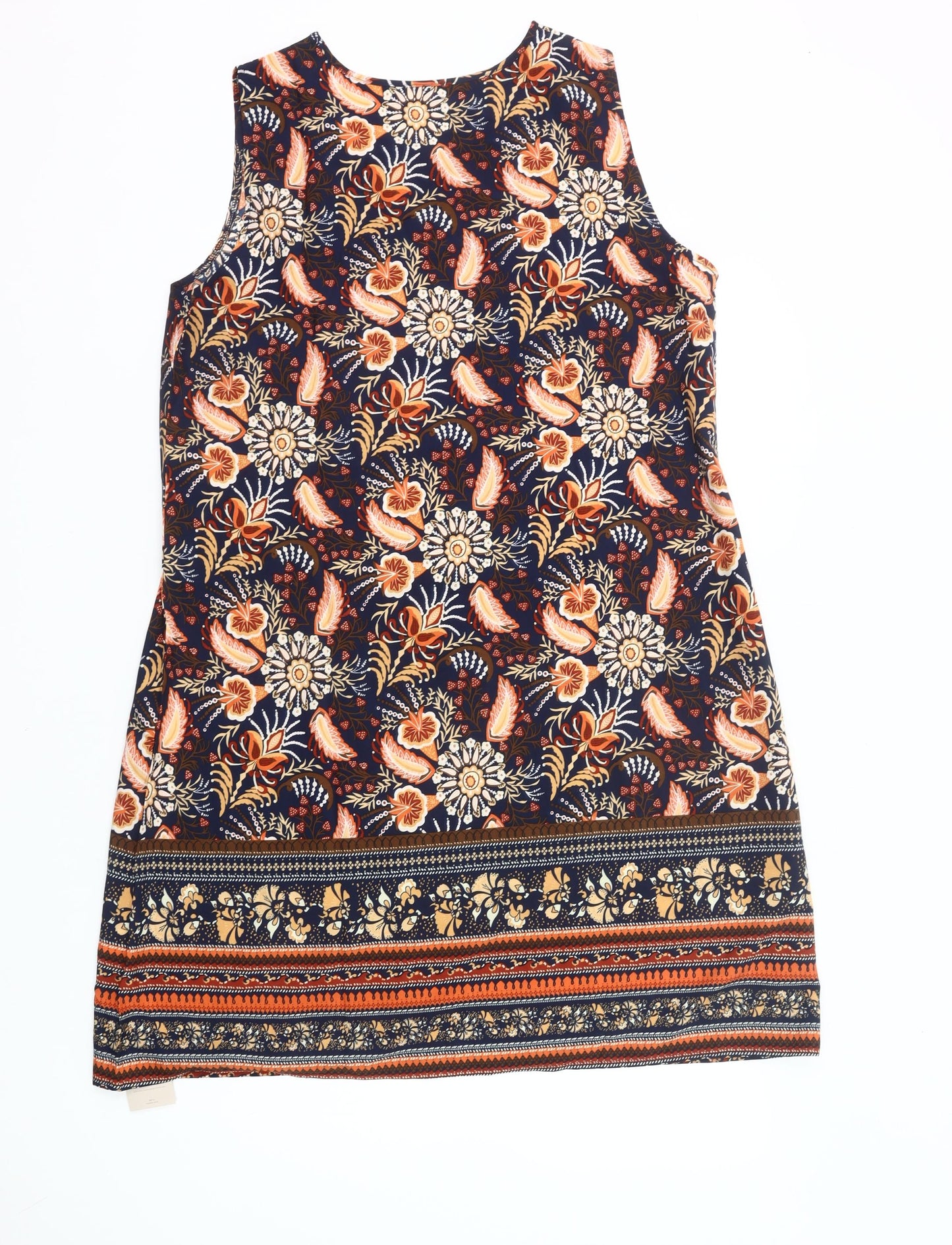 Emery Rose Womens Multicoloured XL Shift Dress Sleeveless Knee Length