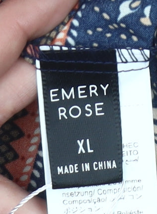 Emery Rose Womens Multicoloured XL Shift Dress Sleeveless Knee Length