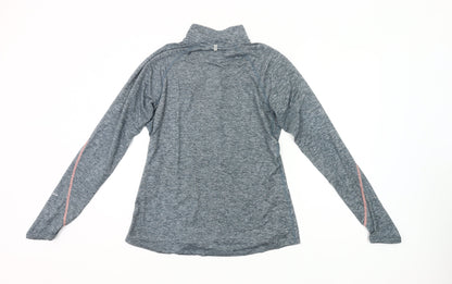 Nike Womens Blue Running Sweatshirt Size M 1/2 Zip Dri-Fit