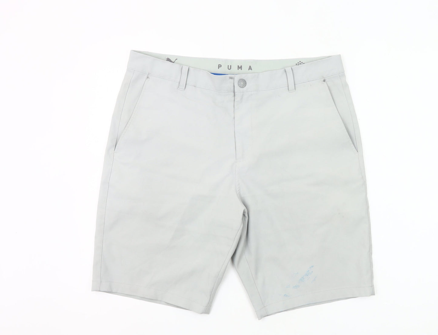 Puma Mens Grey Chino Shorts Size 24 Regular Fit Casual Summer