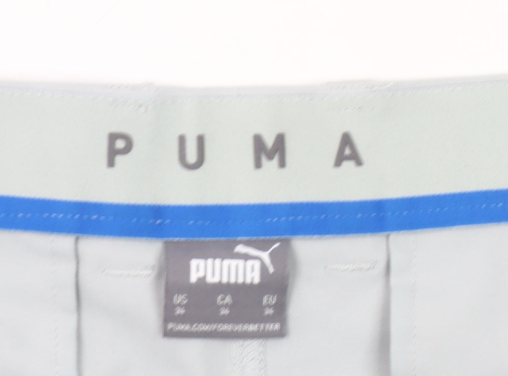 Puma Mens Grey Chino Shorts Size 24 Regular Fit Casual Summer