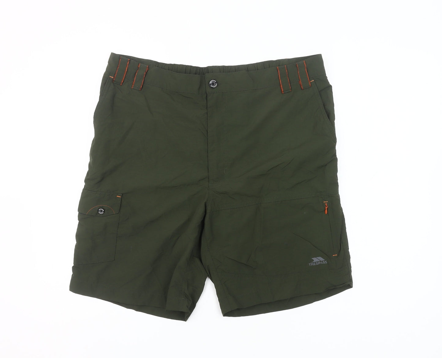 Trespass Mens Green XL Cargo Shorts Outdoor Travel Polyamide