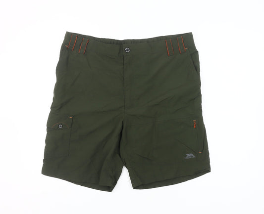 Trespass Mens Green XL Cargo Shorts Outdoor Travel Polyamide