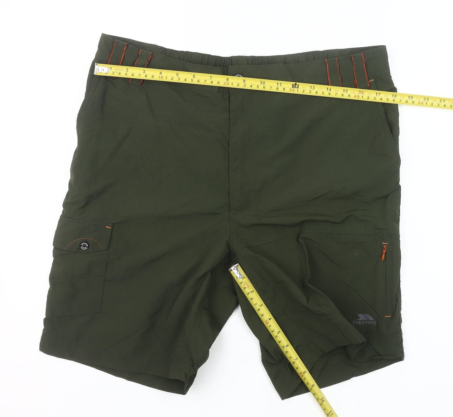 Trespass Mens Green XL Cargo Shorts Outdoor Travel Polyamide