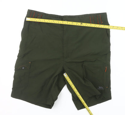 Trespass Mens Green XL Cargo Shorts Outdoor Travel Polyamide