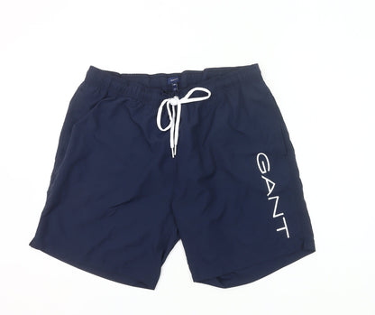 Gant Men's Blue 2XL Swim Shorts Quick Dry Elastic Waist