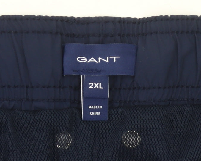 Gant Men's Blue 2XL Swim Shorts Quick Dry Elastic Waist