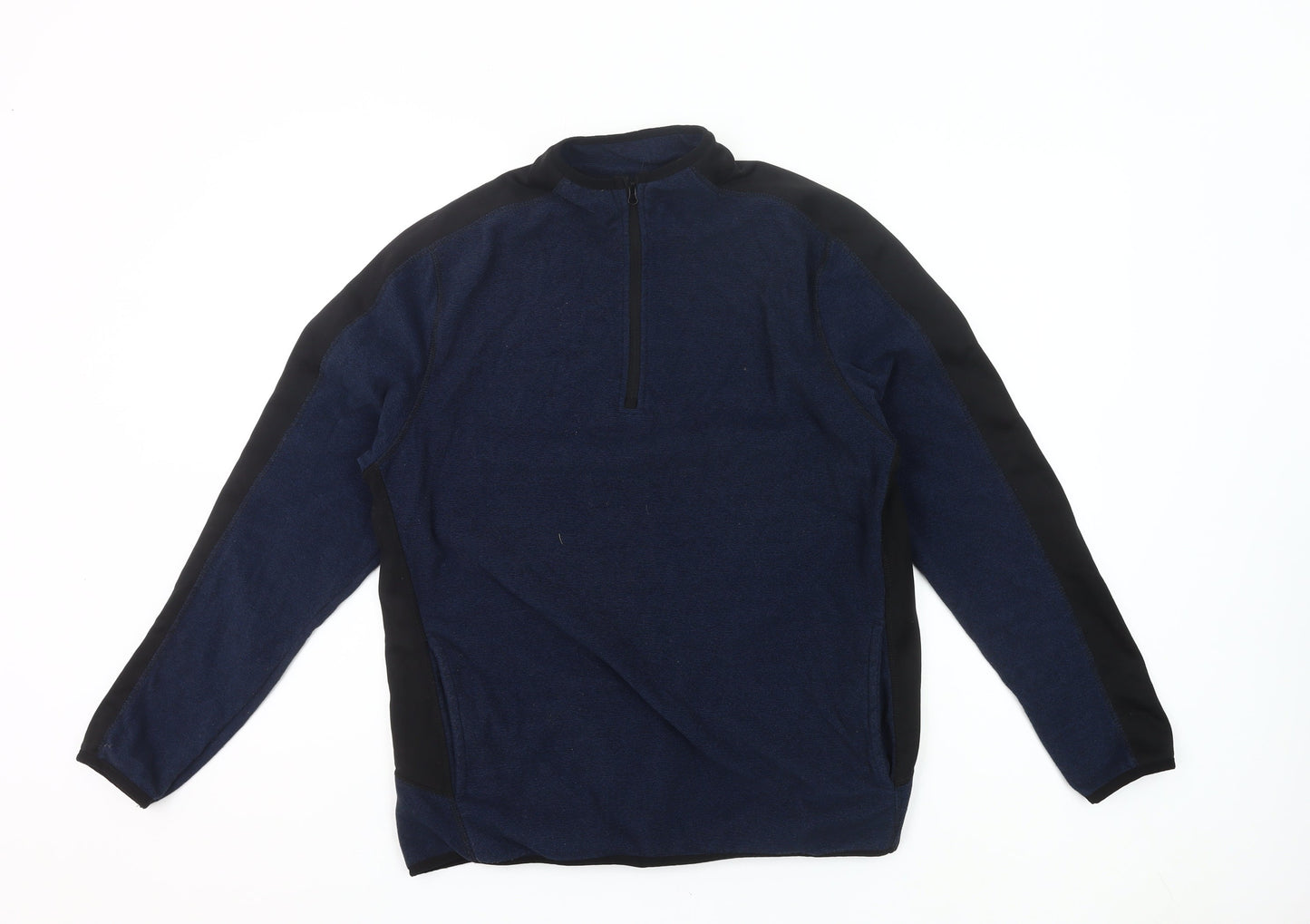 Dunnes Stores Men’s Blue 1/4 Zip Fleece Sweatshirt Small