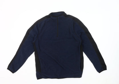 Dunnes Stores Men’s Blue 1/4 Zip Fleece Sweatshirt Small