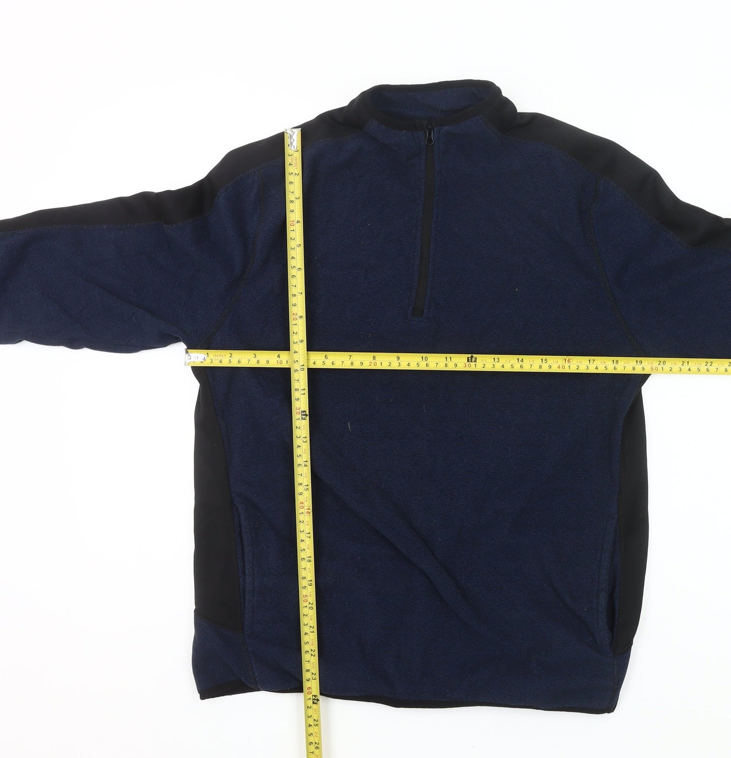 Dunnes Stores Men’s Blue 1/4 Zip Fleece Sweatshirt Small