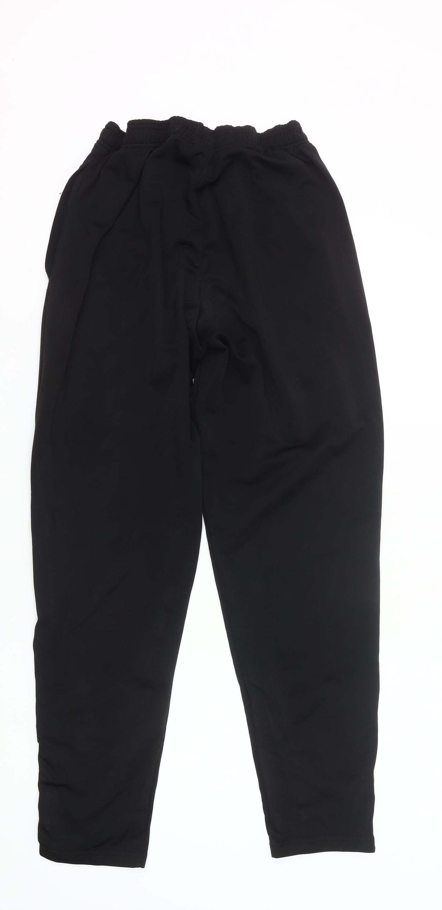 Adidas Mens Black Jogger Trousers Size M Polyester Elastic Waist
