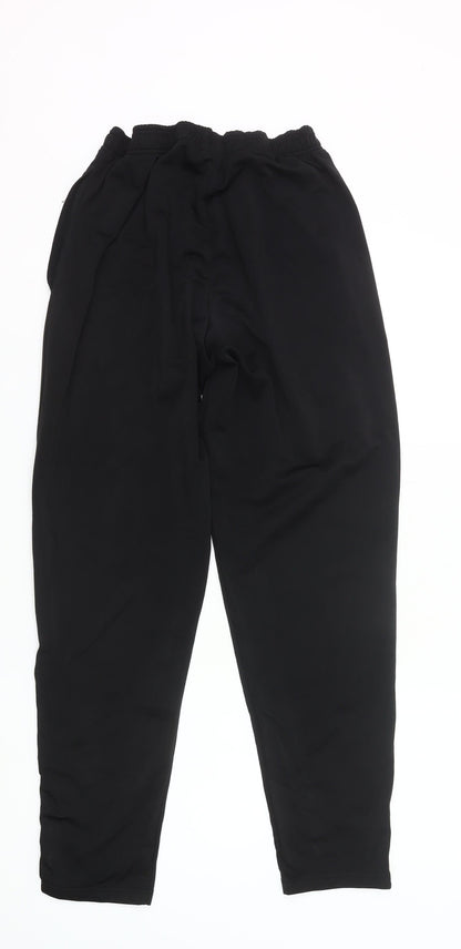 Adidas Mens Black Jogger Trousers Size M Polyester Elastic Waist