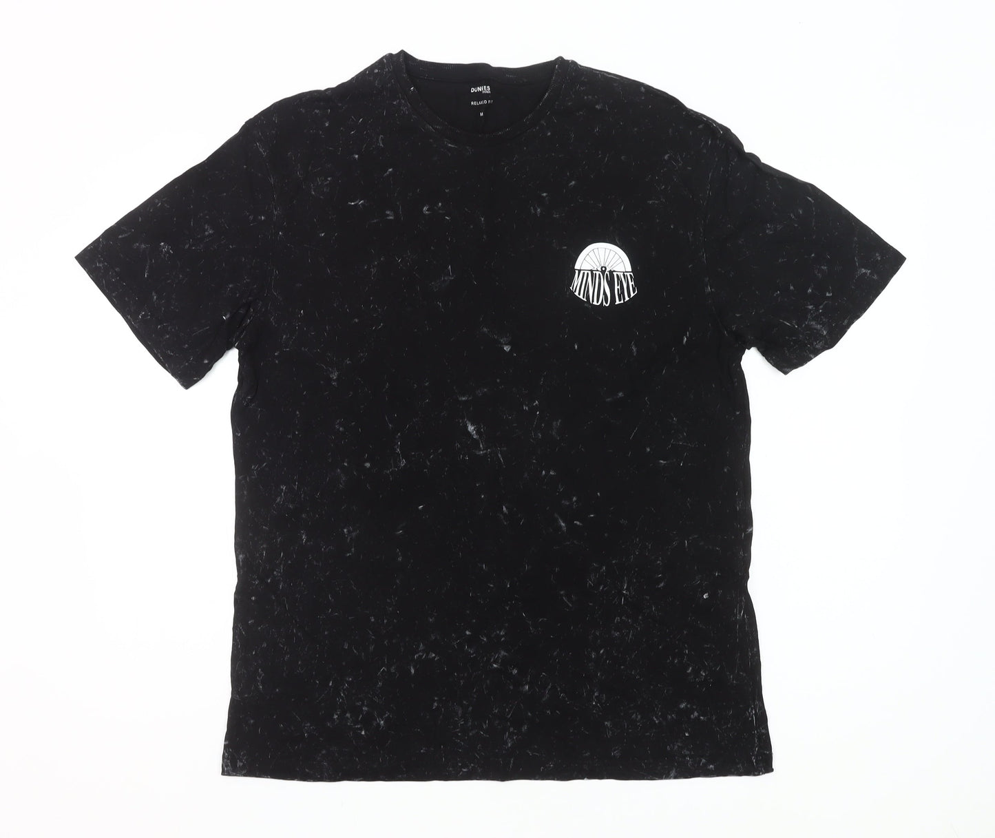 Dunnes Stores Men's Black Minds Eye Medium Relaxed Fit Graphic T-Shirt