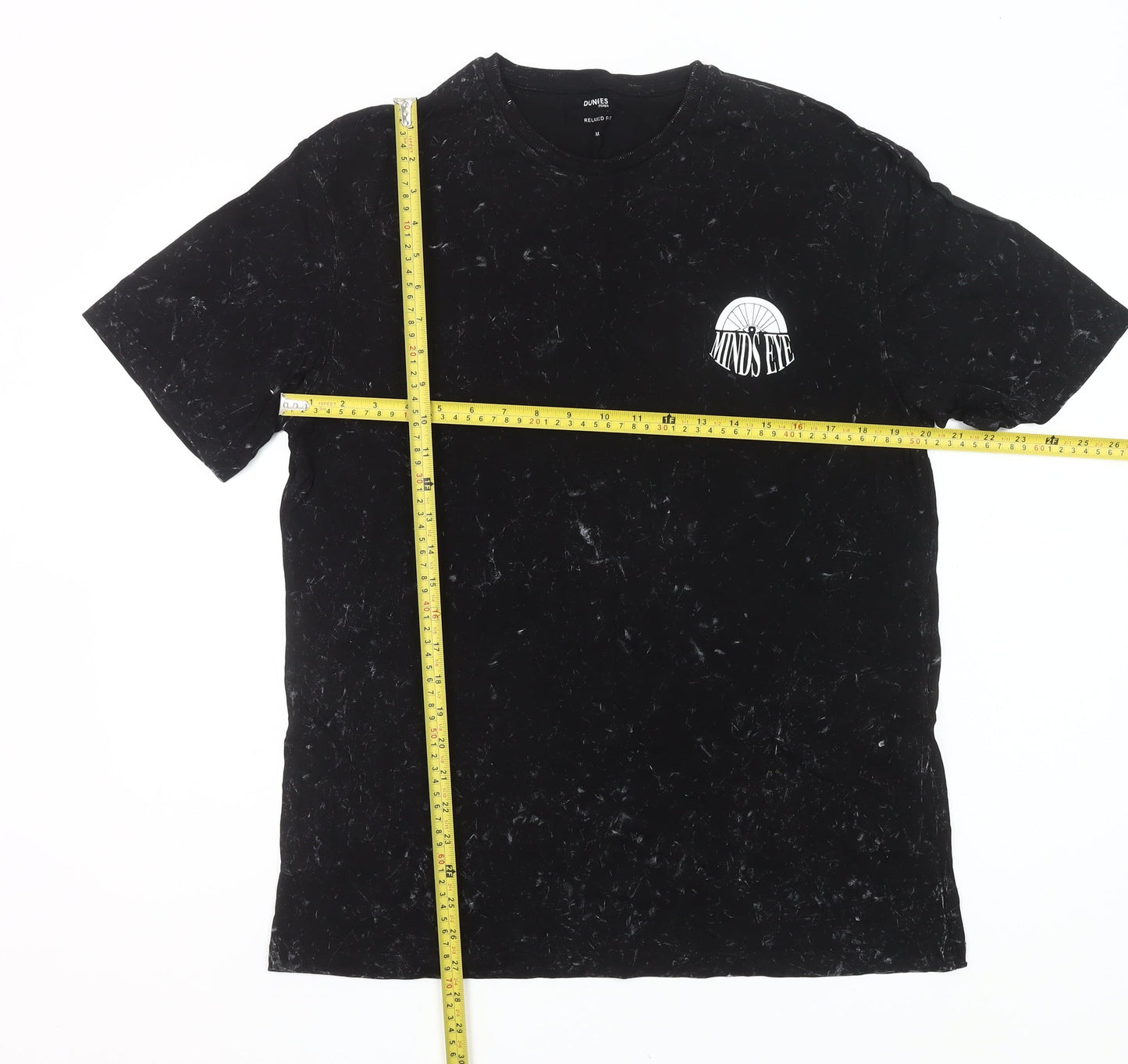 Dunnes Stores Men's Black Minds Eye Medium Relaxed Fit Graphic T-Shirt