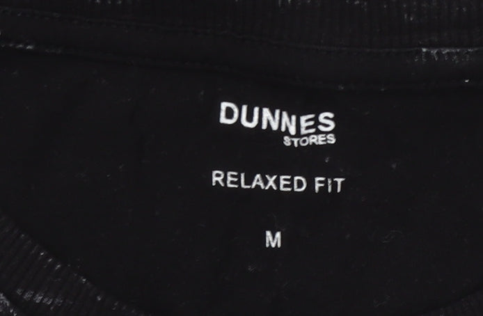 Dunnes Stores Men's Black Minds Eye Medium Relaxed Fit Graphic T-Shirt