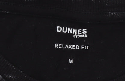 Dunnes Stores Men's Black Minds Eye Medium Relaxed Fit Graphic T-Shirt