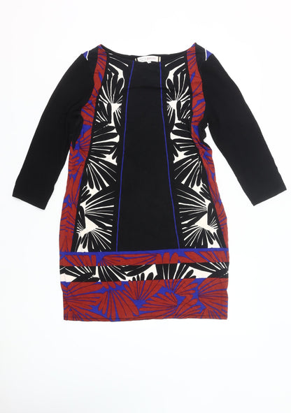 Principles Petite Women’s Shift Dress Black Red Blue Floral Size 12