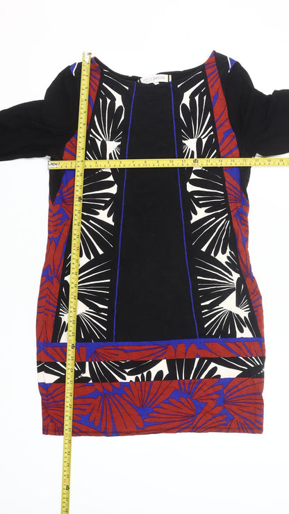 Principles Petite Women’s Shift Dress Black Red Blue Floral Size 12
