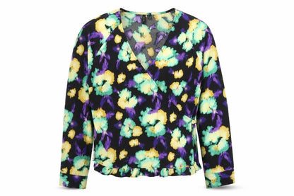 Vero Moda Womens Multicoloured Floral Wrap Blouse Size 16