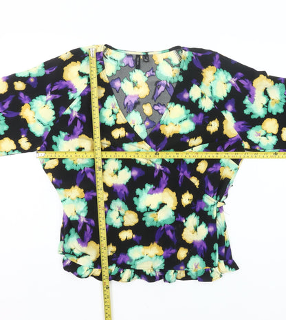 Vero Moda Womens Multicoloured Floral Wrap Blouse Size 16