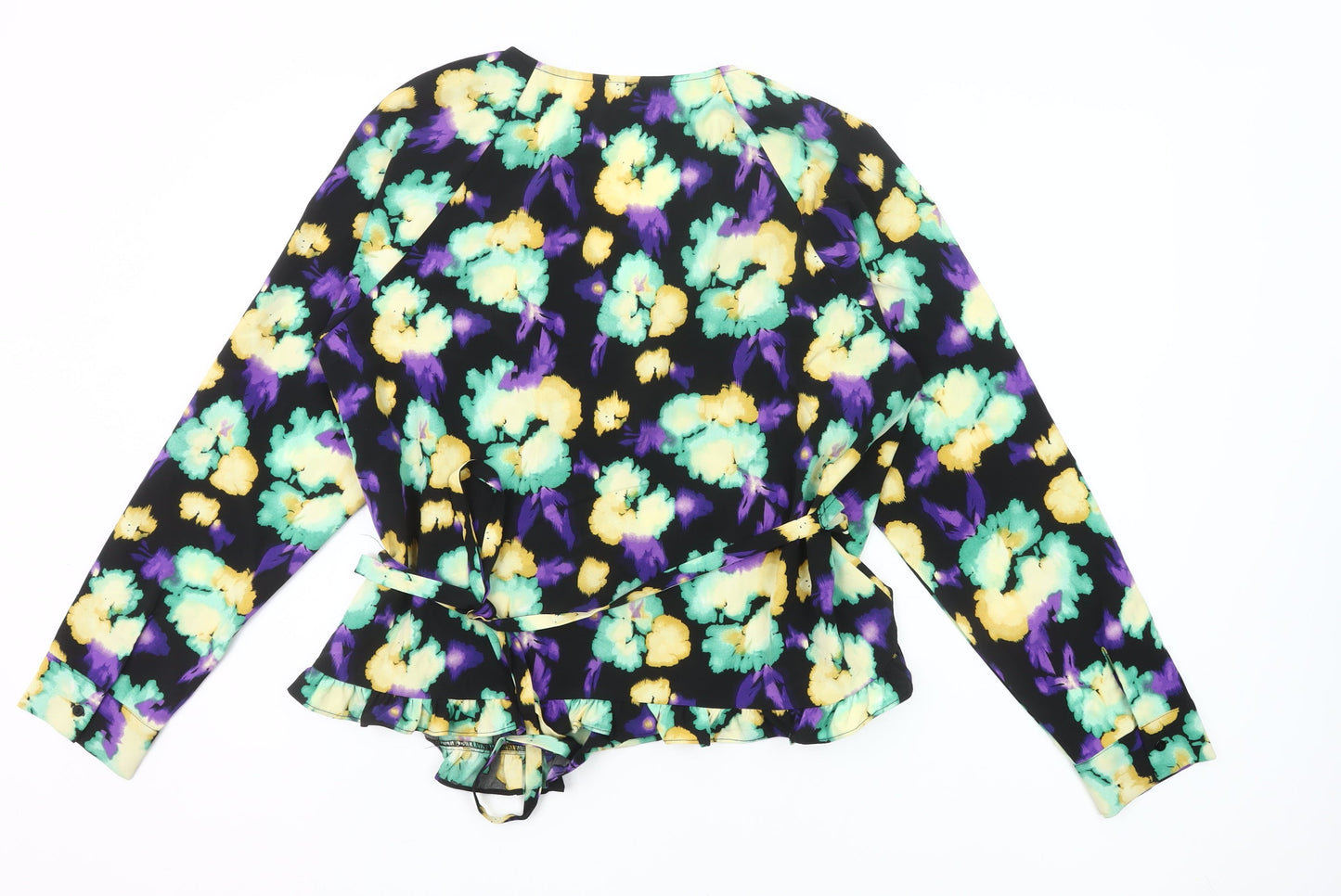 Vero Moda Womens Multicoloured Floral Wrap Blouse Size 16