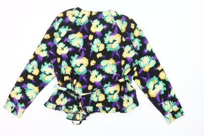 Vero Moda Womens Multicoloured Floral Wrap Blouse Size 16