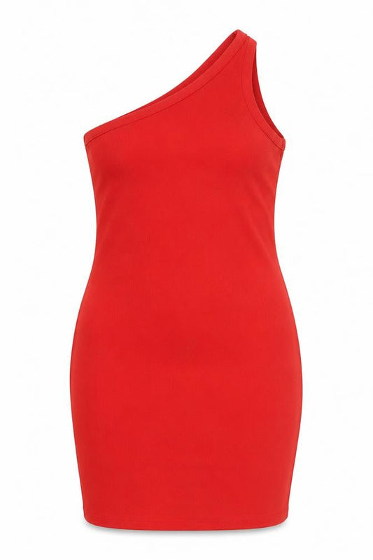 Pull&Bear Women’s Red Bodycon One Shoulder Party Dress Size 12