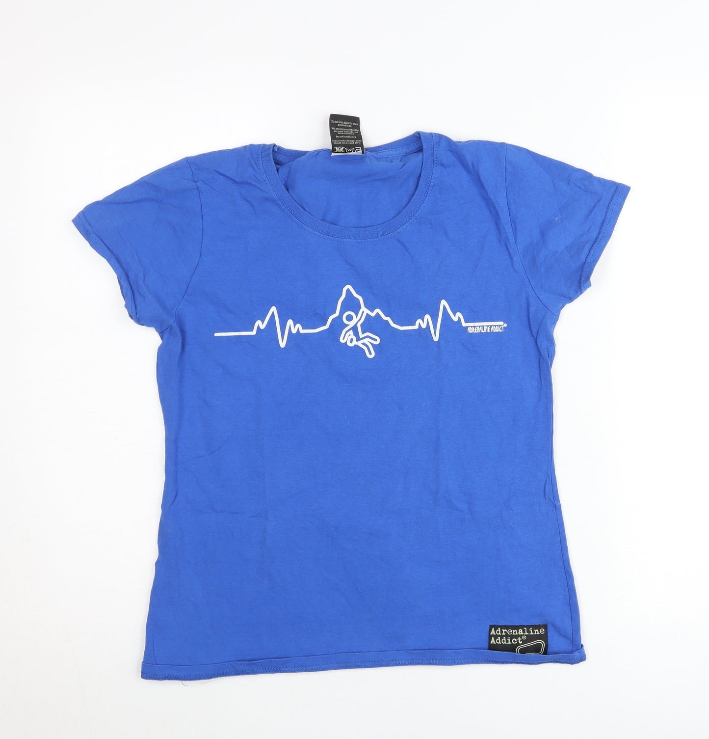 Adrenaline Addict Women Blue M T-Shirt Outdoor Adventure Crew Neck
