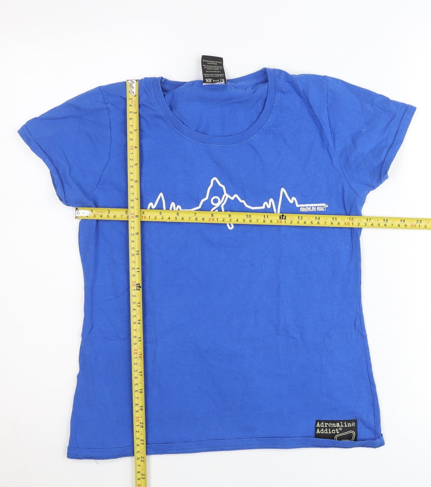 Adrenaline Addict Women Blue M T-Shirt Outdoor Adventure Crew Neck