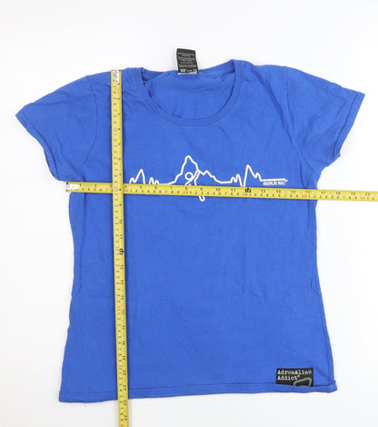 Adrenaline Addict Women Blue M T-Shirt Outdoor Adventure Crew Neck