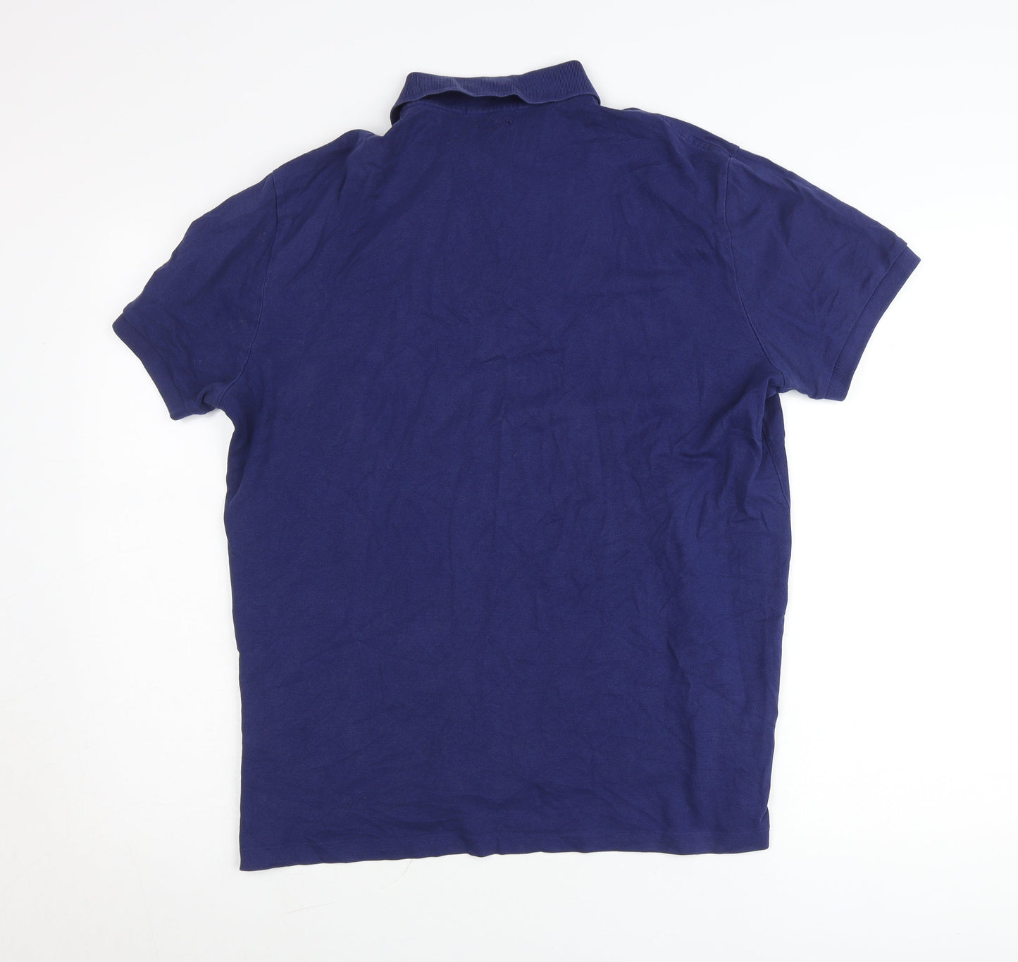 Ralph Lauren Men’s Blue Slim Fit Polo Shirt Size L Cotton Stretch