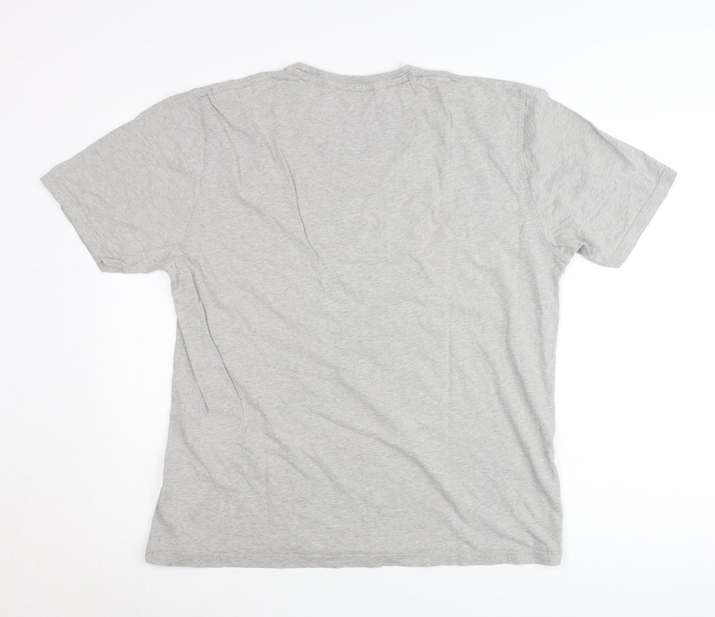 Boston Crew Men's Grey Graphic T-Shirt Size L Cotton Casual