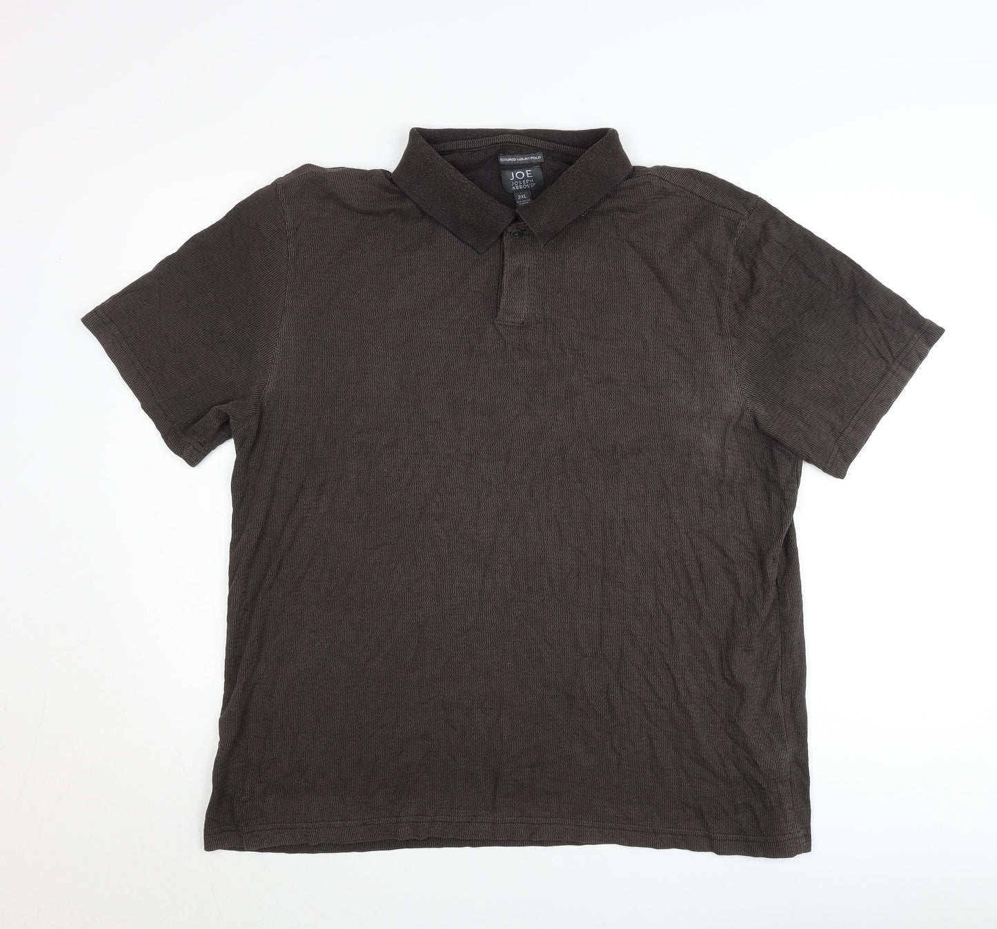 Joseph Abboud Men's Brown 2XL Cotton Blend Short Sleeve Polo Shirt
