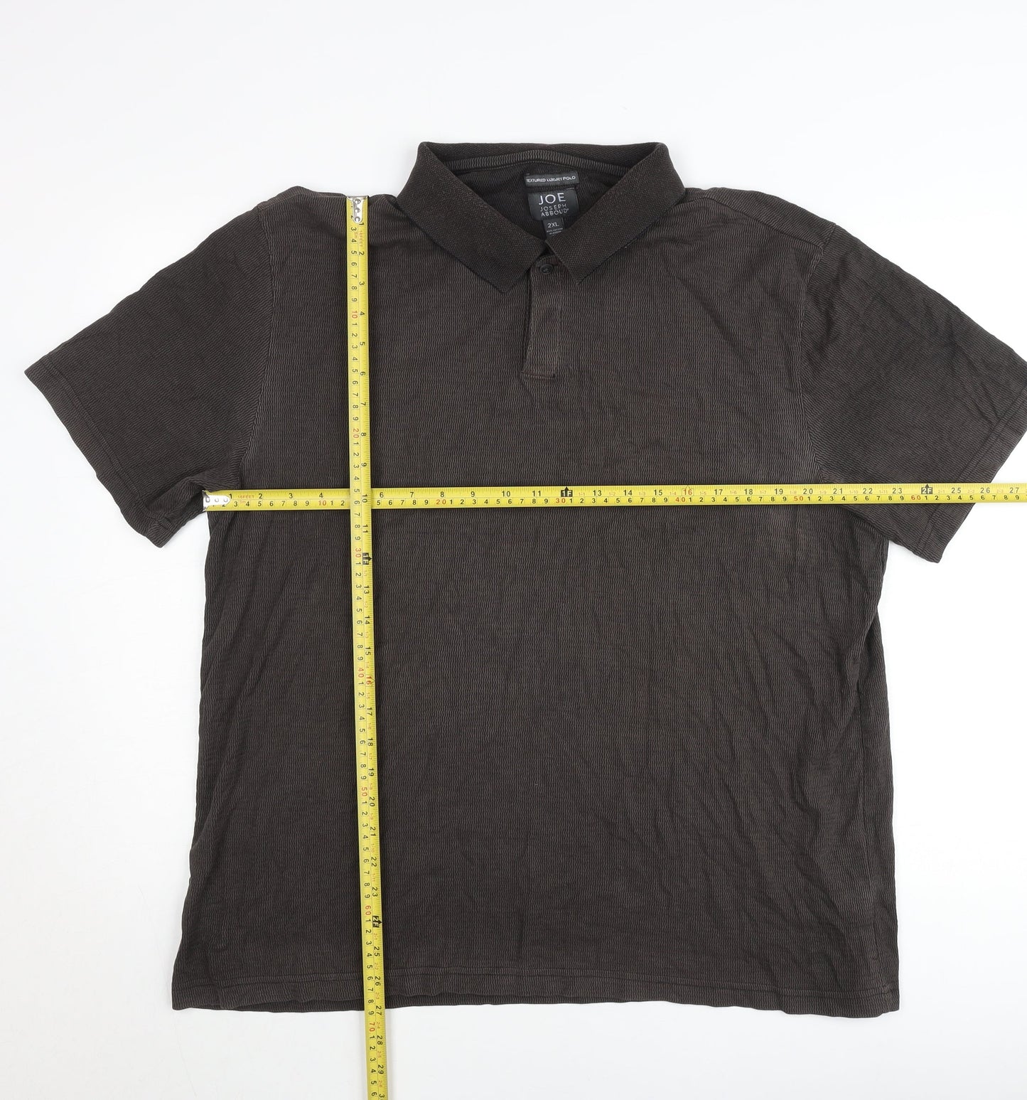 Joseph Abboud Men's Brown 2XL Cotton Blend Short Sleeve Polo Shirt