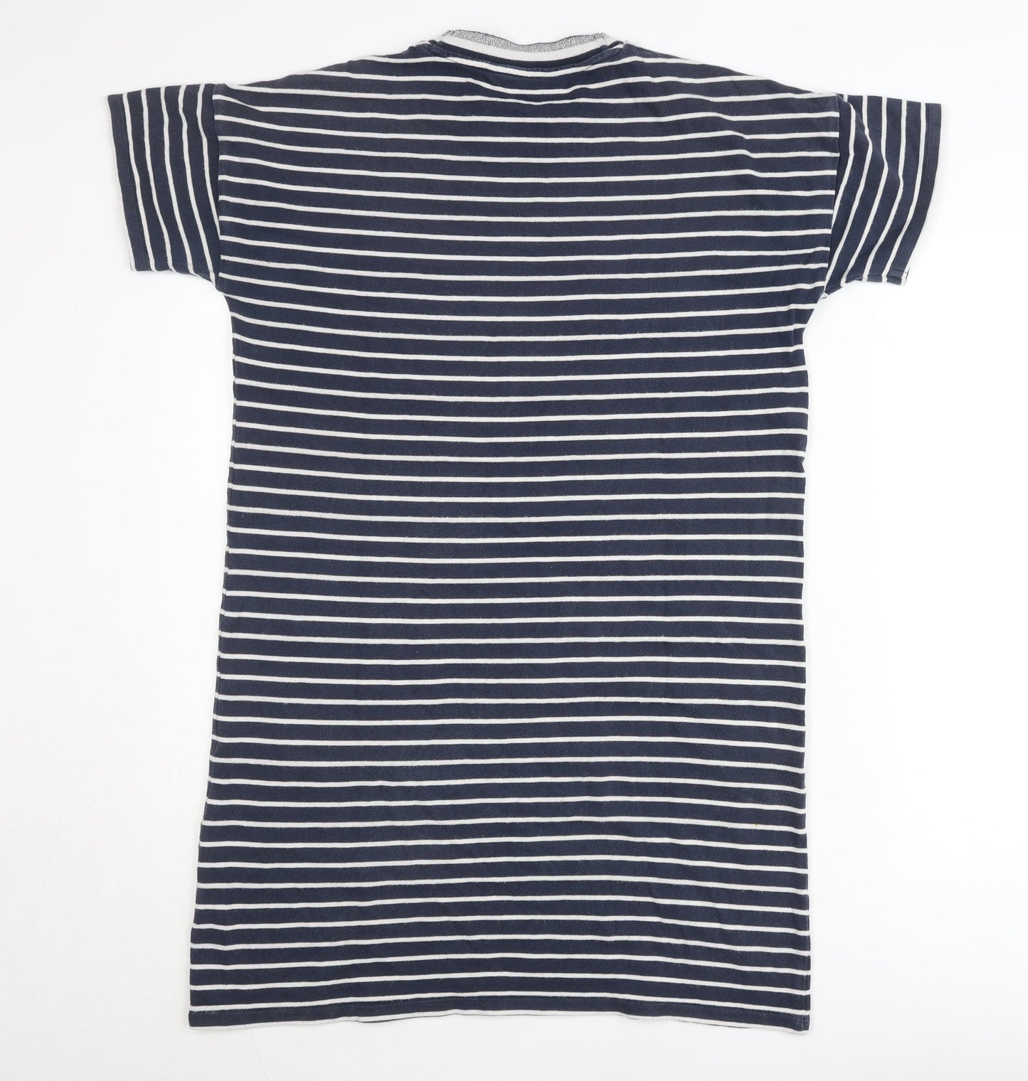 Crew Clothing Women’s Blue Striped Cotton T-Shirt Dress Size 10