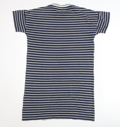 Crew Clothing Women’s Blue Striped Cotton T-Shirt Dress Size 10