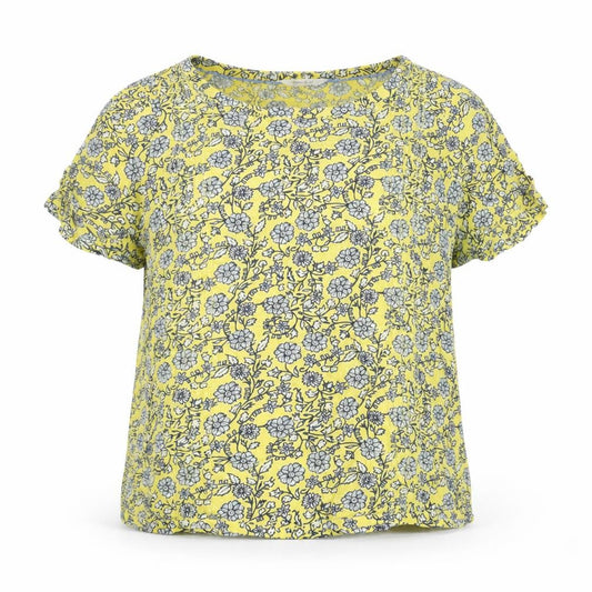 White Stuff Womens Yellow Floral Viscose Blouse Size 10