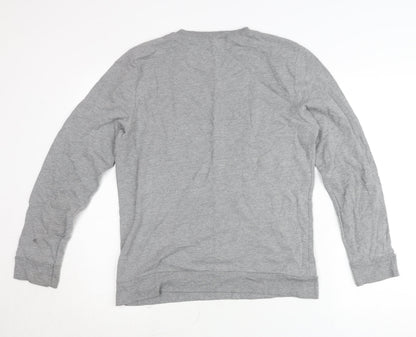 Topman Unisex Grey Jumper M Crew Neck Pullover Funny Graphic