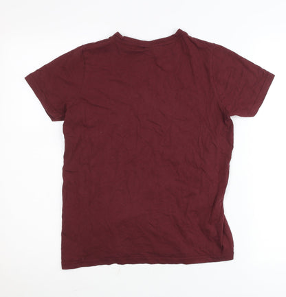 Harry Potter Boys Red T-Shirt 12-13 Years Short Sleeve Cotton Graphic