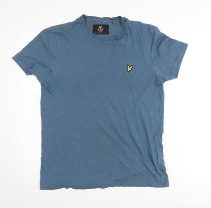 Lyle & Scott Men’s Blue Cotton Crew Neck Logo T-Shirt Size L