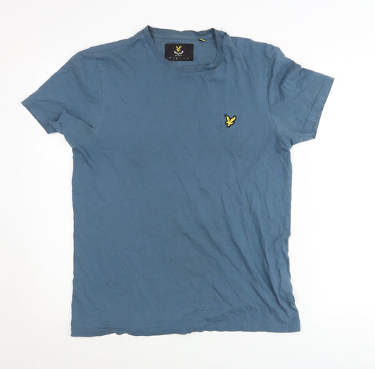 Lyle & Scott Men’s Blue Cotton Crew Neck Logo T-Shirt Size L