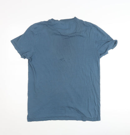 Lyle & Scott Men’s Blue Cotton Crew Neck Logo T-Shirt Size L