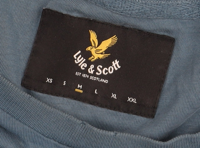 Lyle & Scott Men’s Blue Cotton Crew Neck Logo T-Shirt Size L
