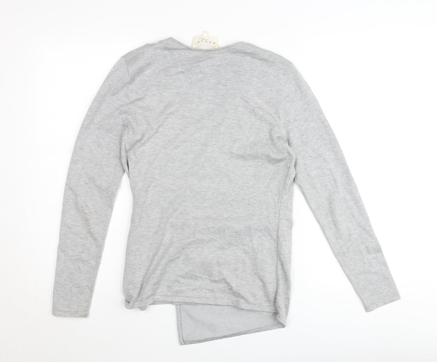 Damsel in a Dress Women’s Grey Wrap Jumper Size 10 V-Neck Slim Fit